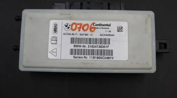 BMW X3 F25 Airbag control unit/module 9247383 CGM465 31924738301F