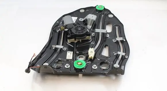 Rear door window regulator with motor