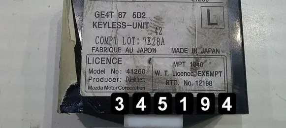 Mazda 626 Engine control unit/module 5d2