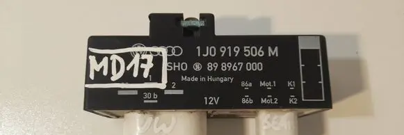 Skoda Fabia Mk2 (5J) Coolant fan relay 1J0919506M
