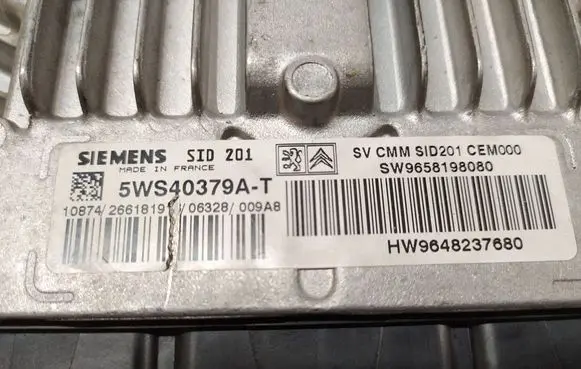 Citroen C6 Engine control unit/module 5WS40379AT SID201 9658198080