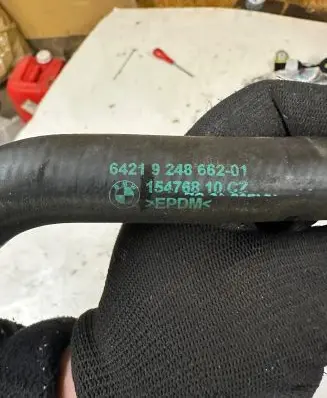 BMW 5 F10 F11 Heater radiator pipe/hose 6421924866201