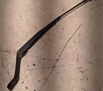 Front wiper blade arm