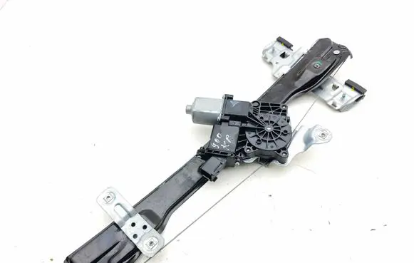 Rear door window regulator with motor
