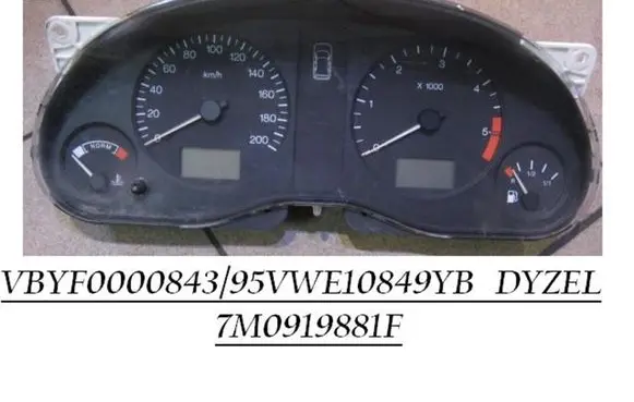 Volkswagen Sharan Speedometer (instrument cluster) 7M0919881F 95VWE10849YB