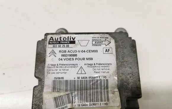 Peugeot Partner Airbag control unit/module 603602500