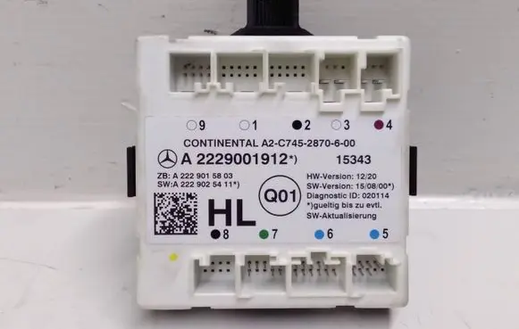 Mercedes-Benz C W205 Door control unit/module A2229001912 A2229025411 A2229015803