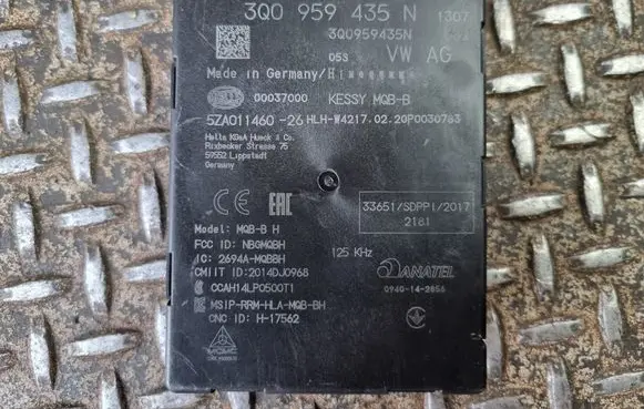 Volkswagen Arteon Keyless (KESSY) go control unit/module 3Q0959435N