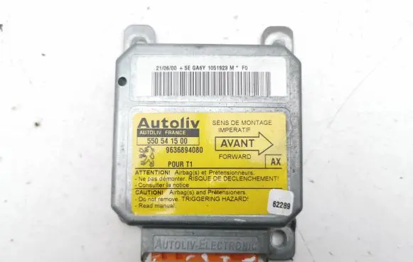 Peugeot 206 Airbag control unit/module 9636894080