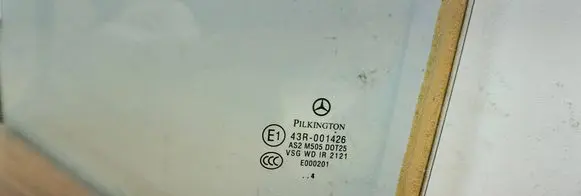 Mercedes-Benz S W220 Rear door window glass 43R001426 AS2M505DOT25 WSGWDIR2121