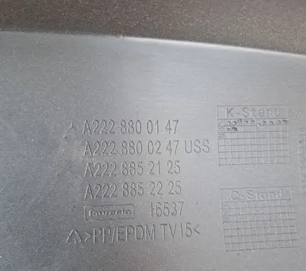 Mercedes-Benz S W222 Front bumper A2228800247