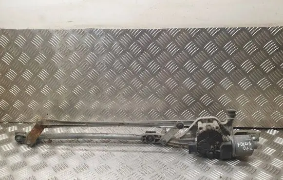 Front wiper linkage and motor