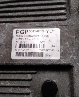Opel Combo C Engine control unit/module 55194018YU 7160006203