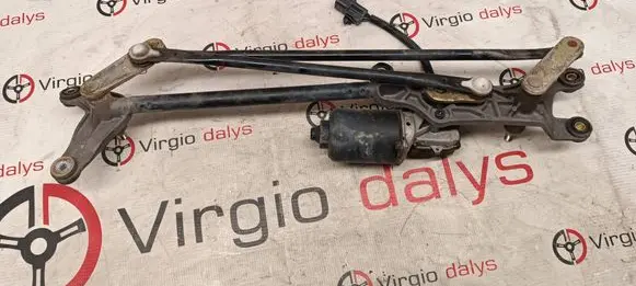 Front wiper linkage and motor